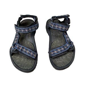 TEVA Geometric Sport Sandals Mens 10 Black Blue Shoes Outdoor Adventure Footwear